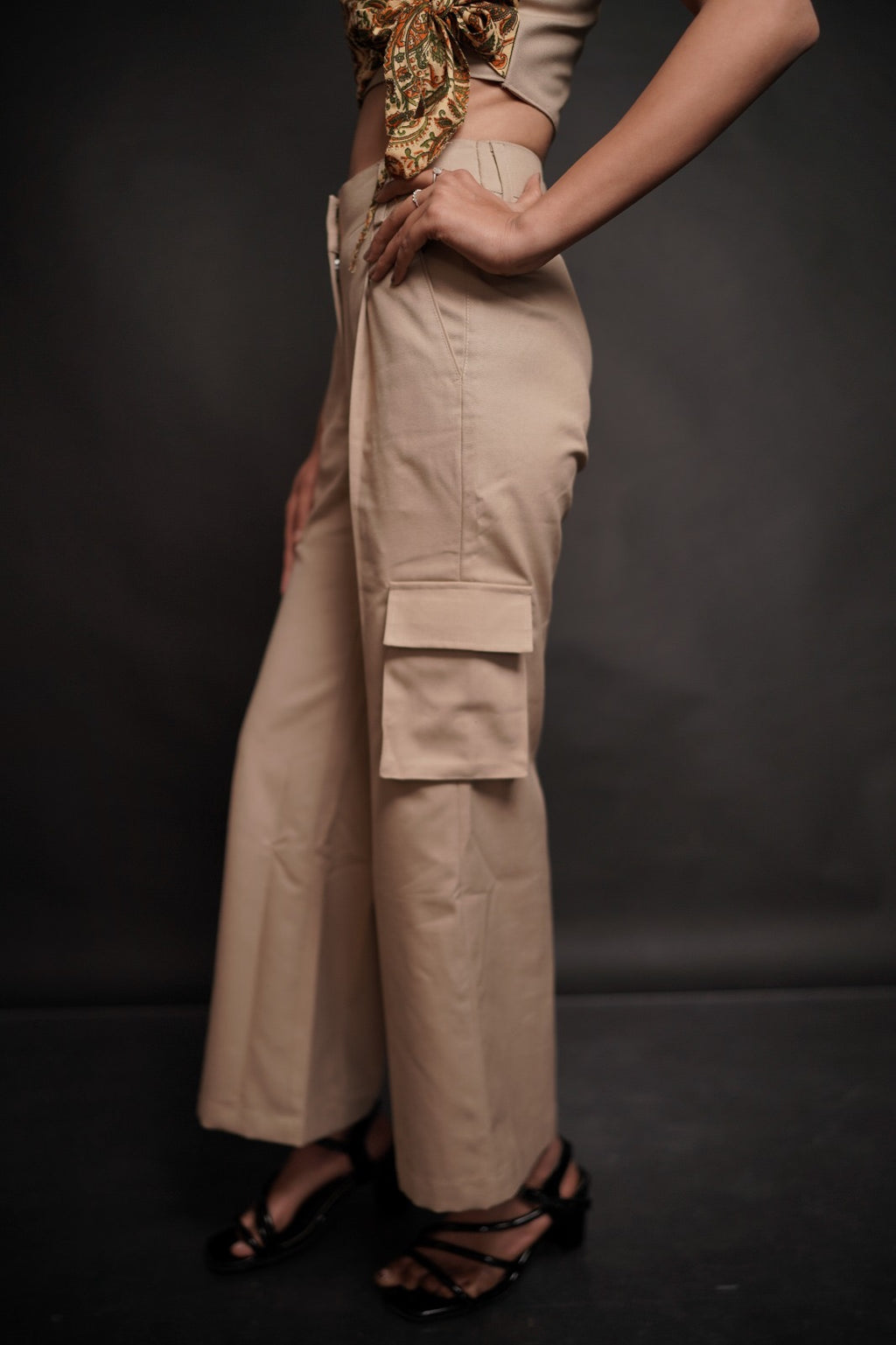 Kalamkari Asymmetrical Wrap Co-ord Set