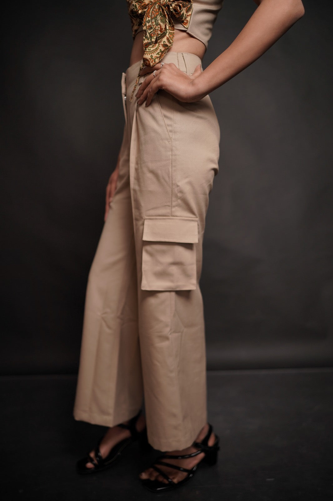 Kalamkari Asymmetrical Wrap Co-ord Set