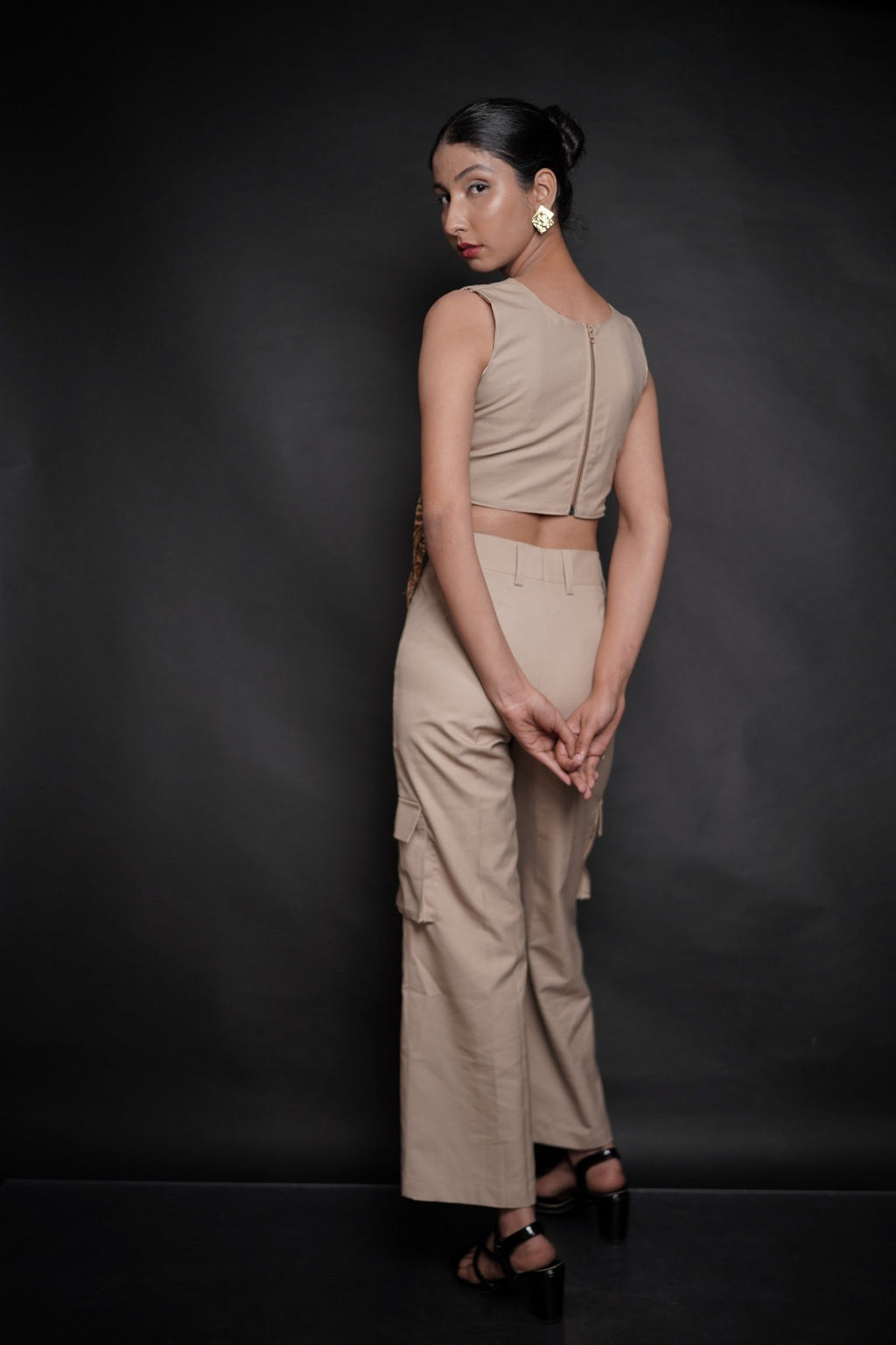 Kalamkari Asymmetrical Wrap Co-ord Set