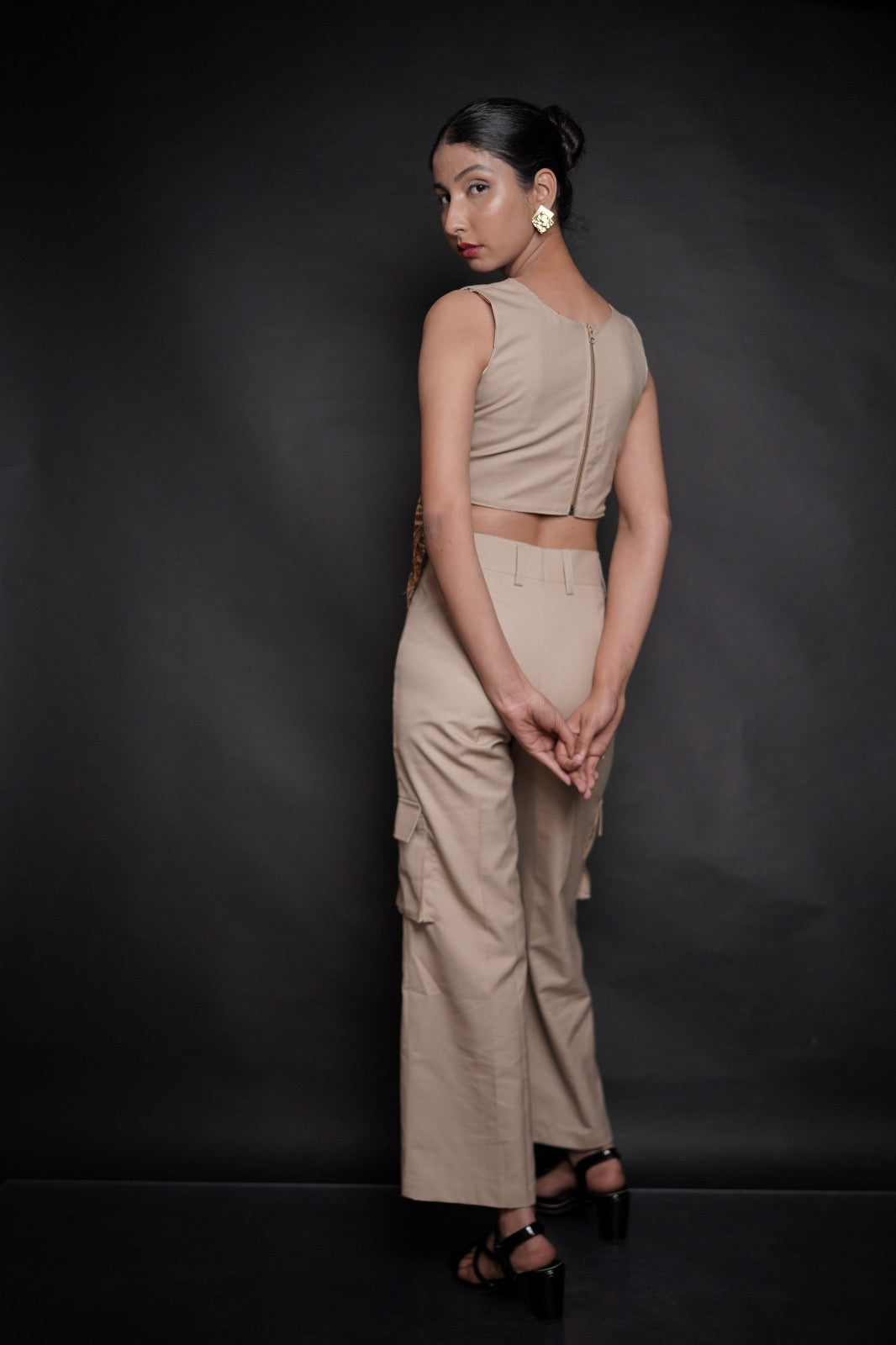 Kalamkari Asymmetrical Wrap Co-ord Set