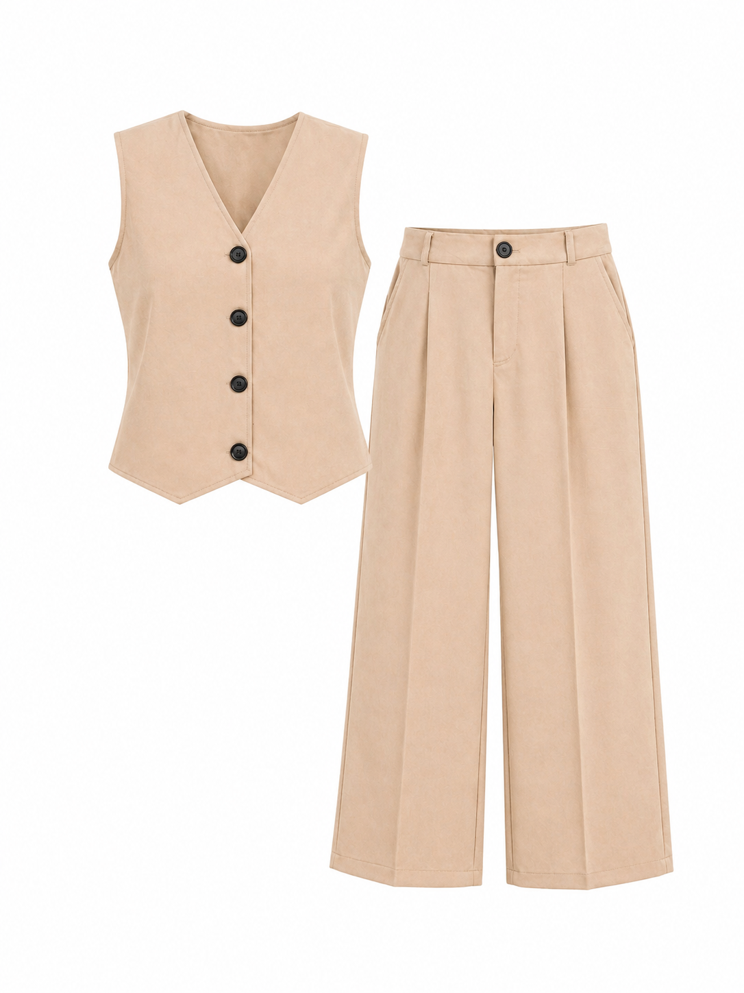 Beige Tailored Co-Ord Set
