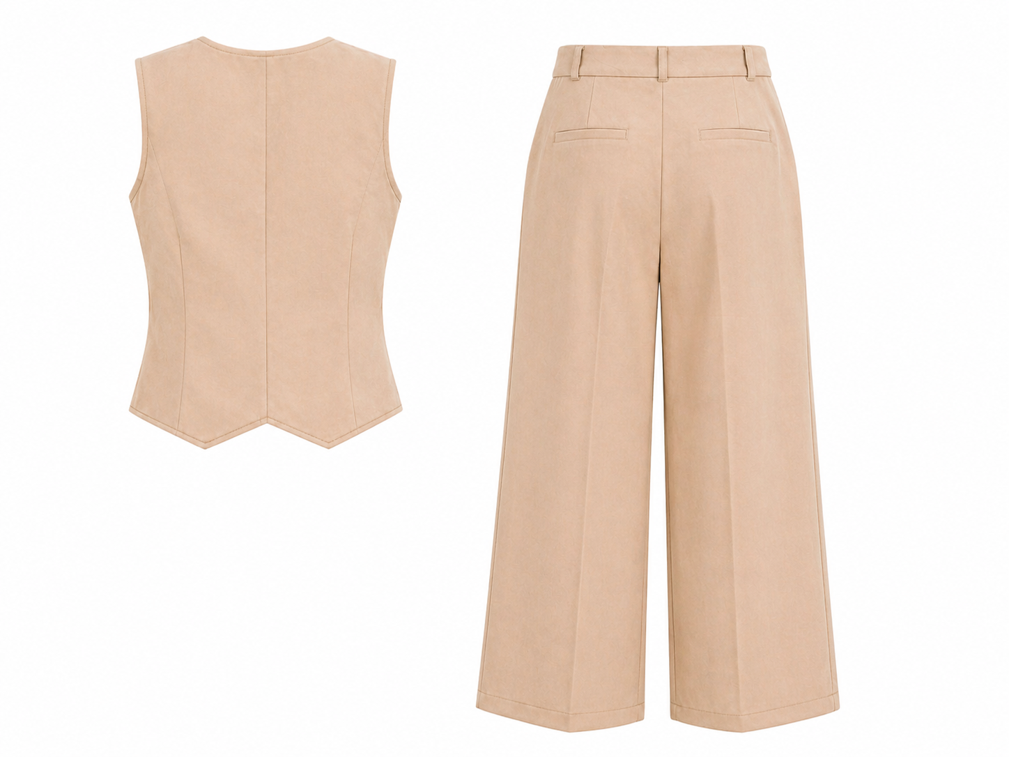 Beige Tailored Co-Ord Set