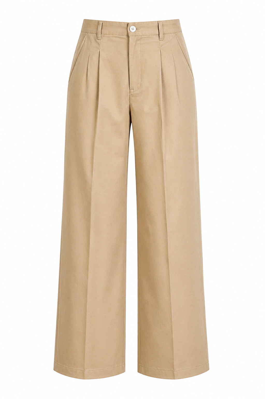 High-Waisted Tailored Wide-Leg Trousers