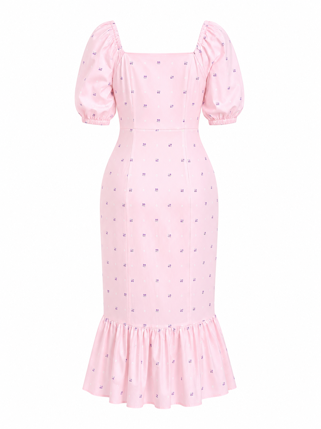 Blush Bloom Mermaid Midi Dress