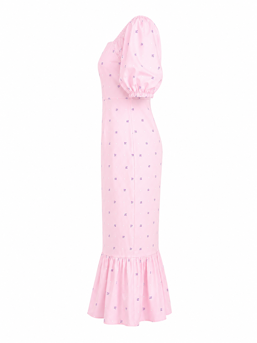 Blush Bloom Mermaid Midi Dress